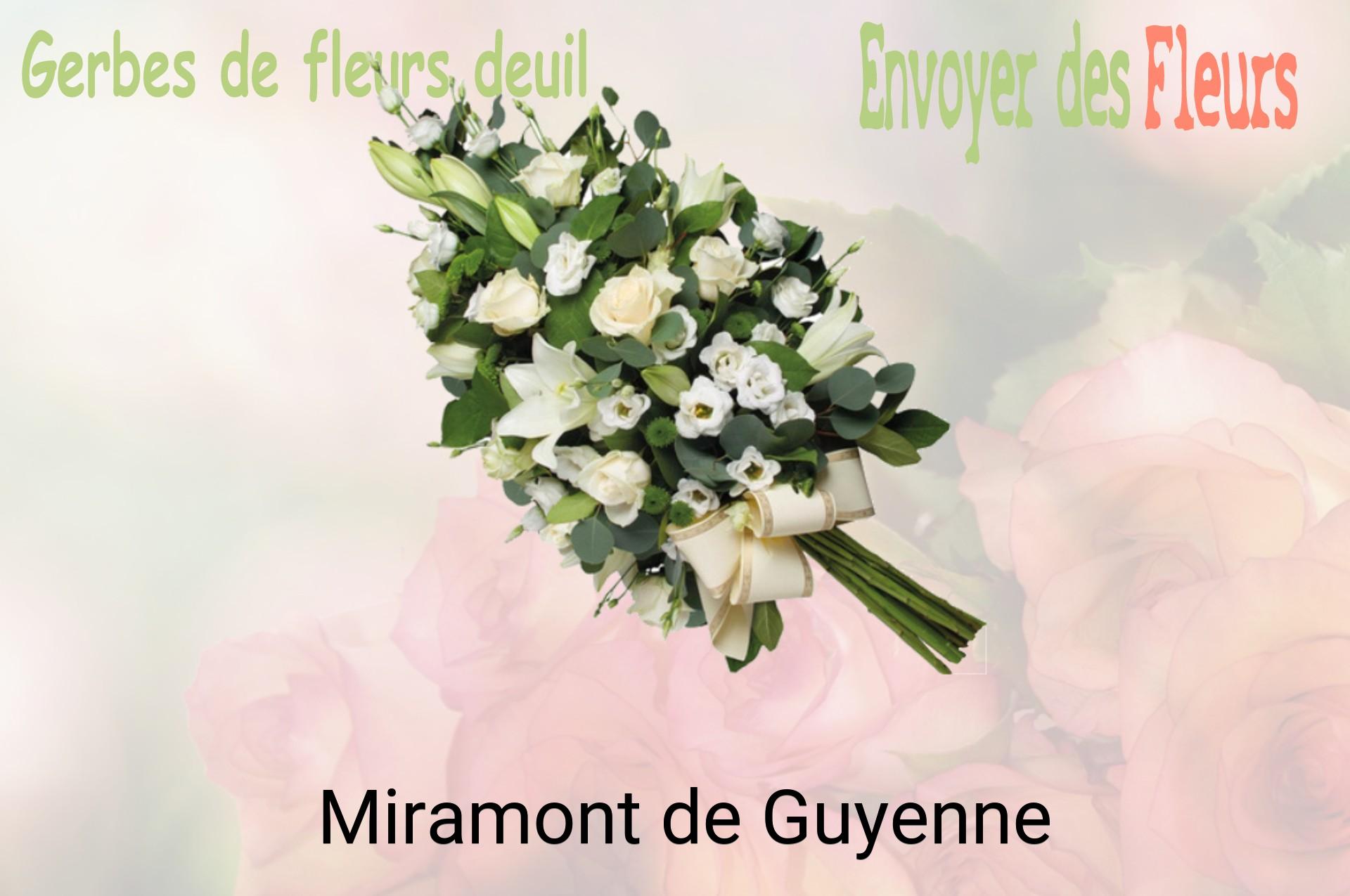 Gerbe de fleurs de deuil livrée à Miramont-de-Guyenne